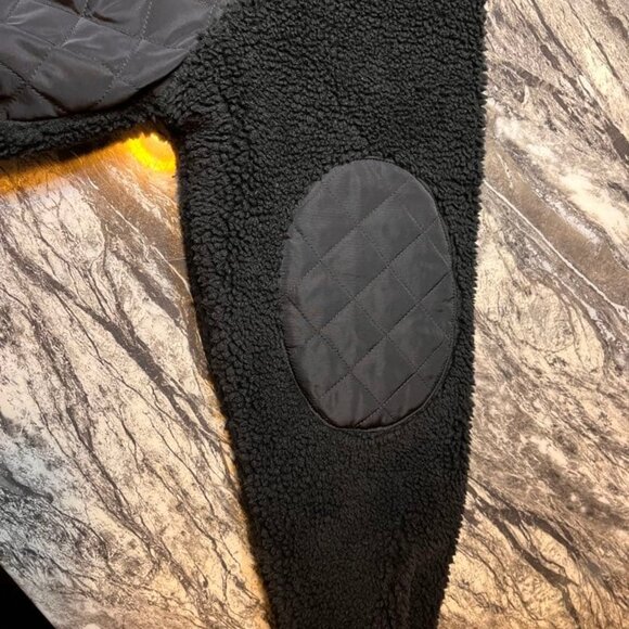 Alo Yoga Women's Black Sherpa Edge Bomber Jacket - Picture 7 of 8